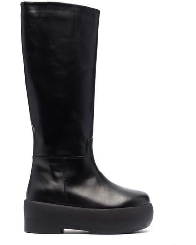 Gia Borghini Slip-On Boots With Platform - Black