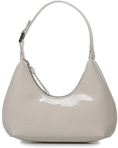 BY FAR Baby Ambe Patent Leather Shoulder Bag - White