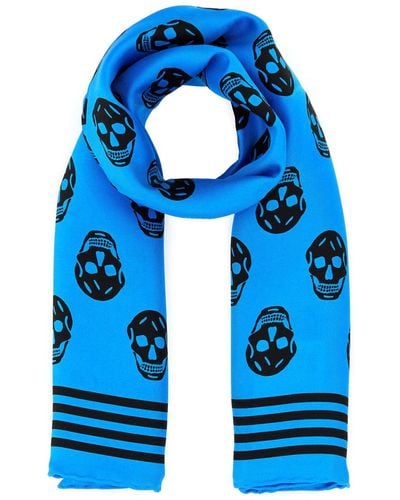 Alexander McQueen Scarves And Foulards - Blue
