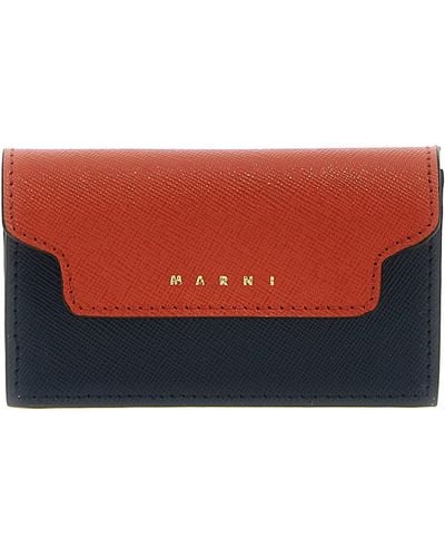 Marni Logo Business Card Holder Wallets, Card Holders - Red