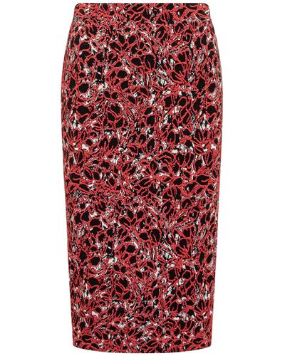 Del Core Knitted Midi Skirt - Red