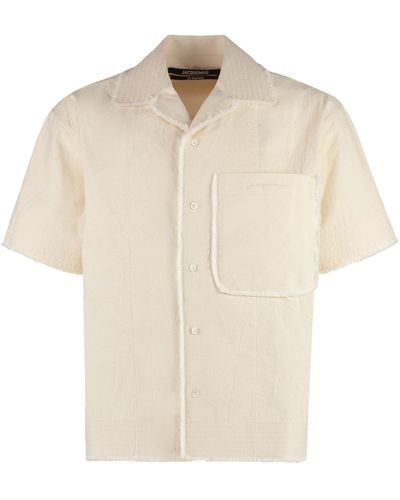Jacquemus Short-sleeved Artichaut Shirt In Cotton - Natural