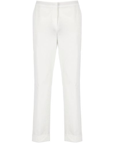 Etro Cropped Mid-Rise Trousers - White