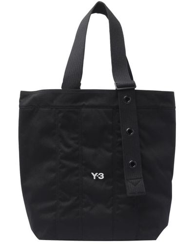 Y-3 Logo Tote Bag - Black
