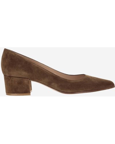 Gianvito Rossi Piper 45 Court Shoes - Brown