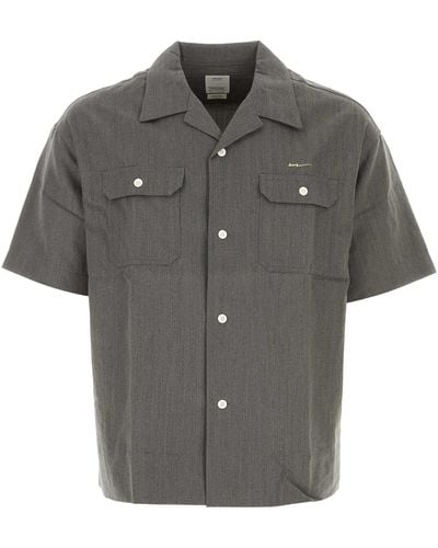 Visvim Wool Blend Caban Work Shirt - Gray