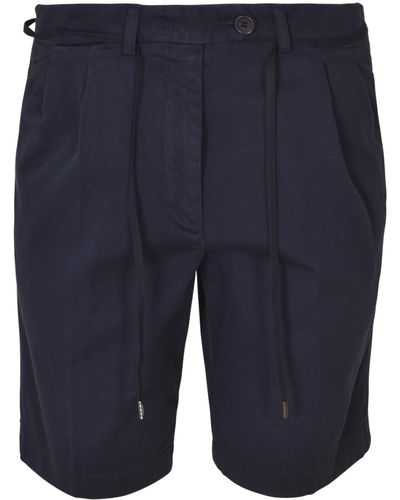 Aspesi Buttoned Lace Shorts - Blue