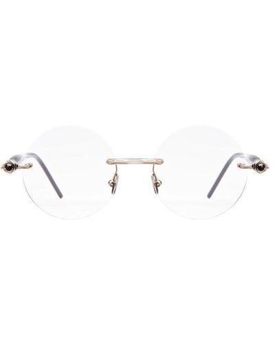 Kuboraum P50 Pgbb - Pinkgold + Black Eyeglasses Glasses - Metallic