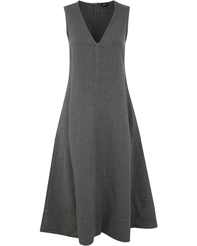 Aspesi Midi Linen Dress 2956 - Grey