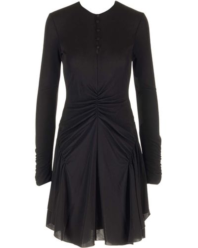 Del Core sweetheart-neck puffball-skirt minidress - Black