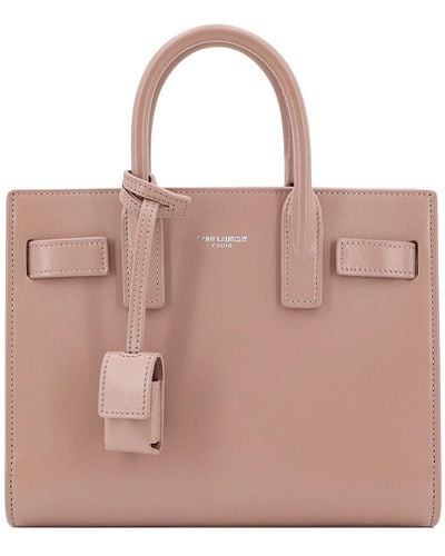 Saint Laurent Sac De Jour Nano Bag In Smooth Leather - Pink