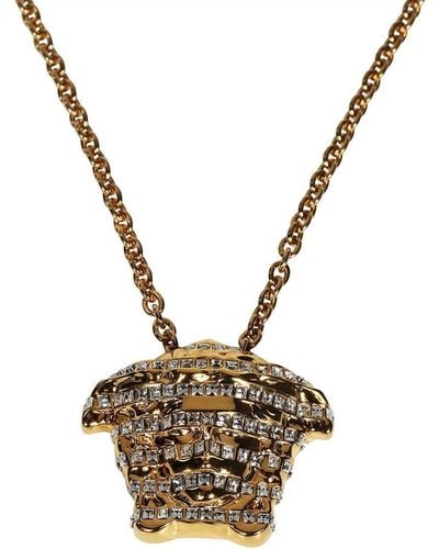 Versace Decorative Pendant Necklace - Metallic
