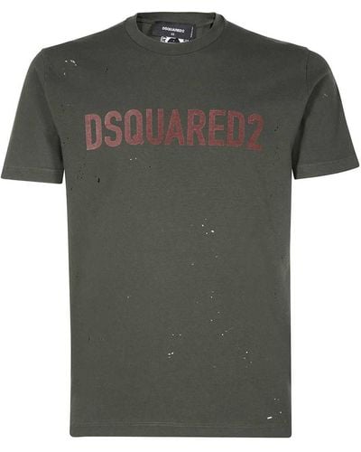 DSquared² Logo Cotton T-Shirt - Green