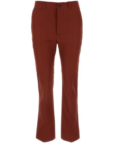 Saint Laurent Tiziano Cotton Pant - Red