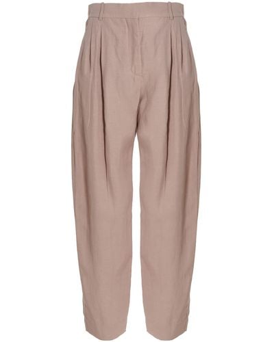 Stella McCartney With Front Pleats Trousers - Pink