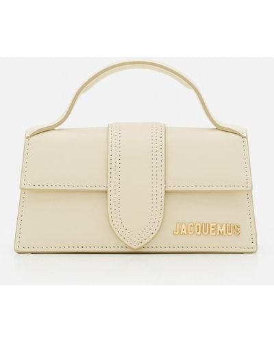 Jacquemus Le Bambino Leather Top Handle Bag - Natural