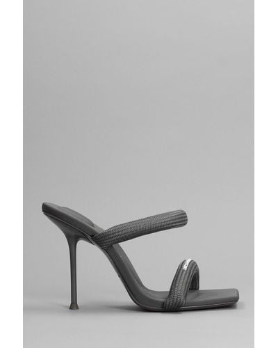 Alexander Wang Julie Tubular Sandals In Gray Cotton