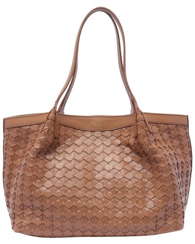 Serapian Small Secret Mosaico Tote Bag - Brown