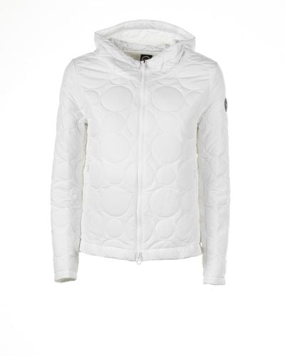 Colmar Jacket With Hood And Circular Quilting - White