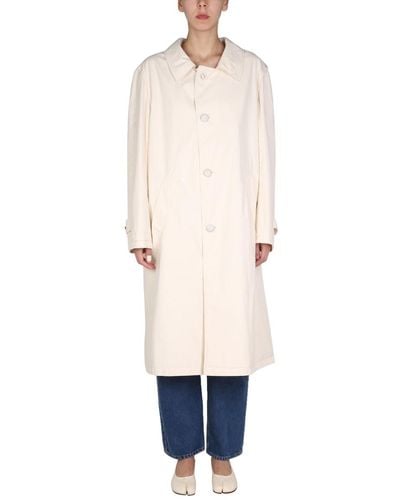 Maison Margiela Single-Breasted Trench - Natural