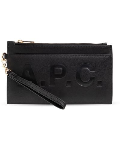 A.P.C. Pouch With Logo - Black