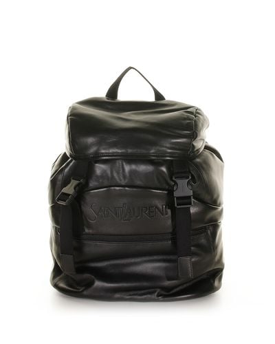 Saint Laurent Leather Backpack - Black