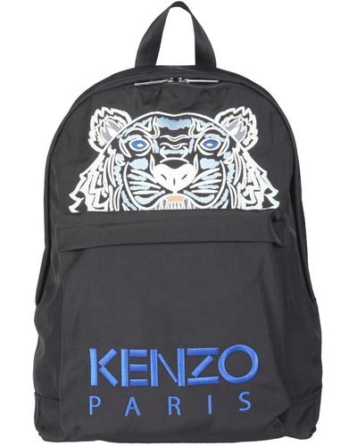 KENZO Large Backpack With Tiger Logo - Black