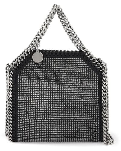 Stella McCartney Micro 'falabella' Tote Bag With Crystals - Black