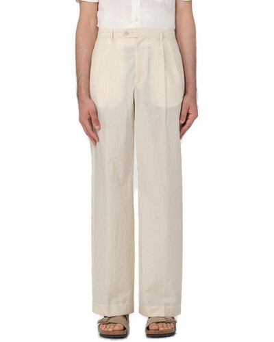 A.P.C. Pleated Trousers - Natural