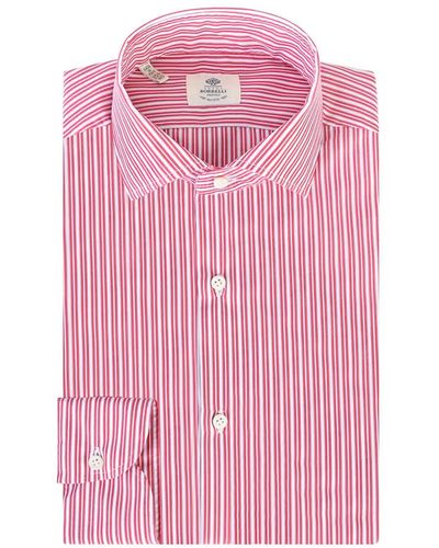 Luigi Borrelli Napoli Classic Stripe Shirt - Pink