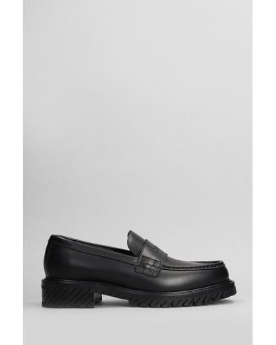 Off-White c/o Virgil Abloh Military Loafer Loafers In Black Leather - Gray