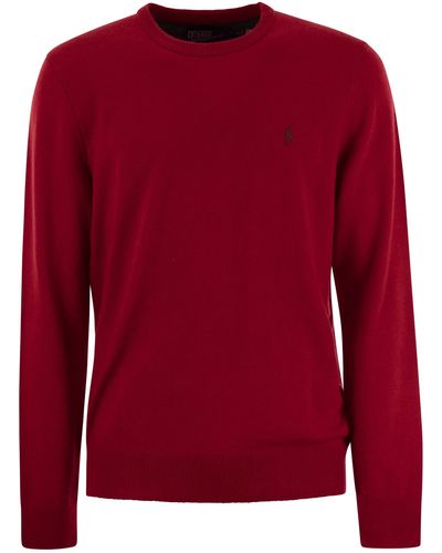 Polo Ralph Lauren Crew-Neck Wool Sweater - Red