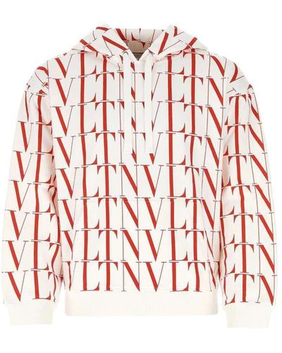 Valentino Logo Hooded Sweatshirt - Red