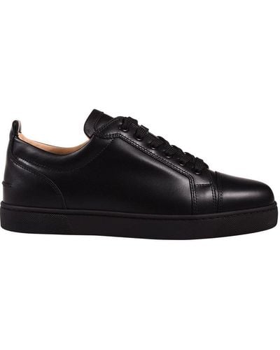 Christian Louboutin Leather Louis Junior Sneakers, Size: - Black