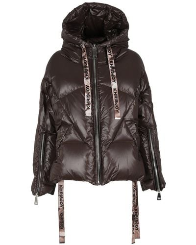 Khrisjoy Puff Khris Shiny Zip-Up Quilted Jacket - Black
