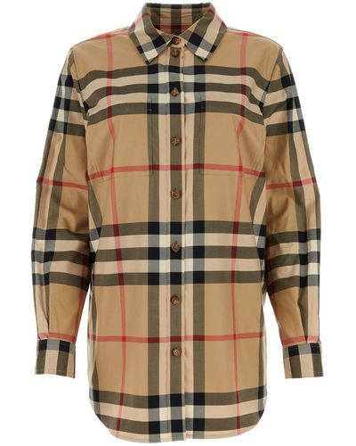 Burberry Embroidered Cotton Shirt - Multicolour