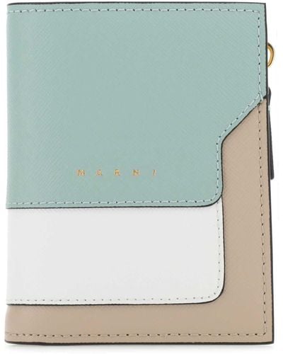 Marni Leather Wallet - Grey