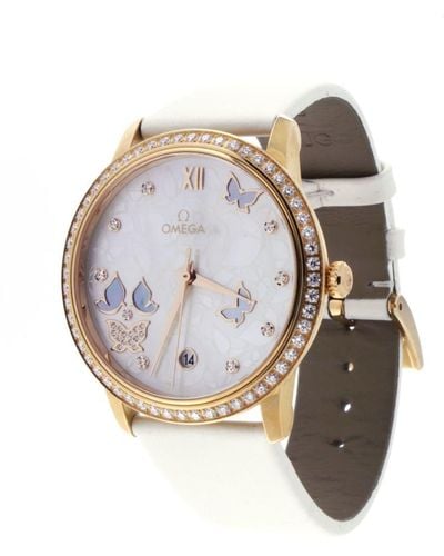 Omega De Ville Prestige 18k Rose Gold S Watch 424.57.37.20.55.003 Watches - White