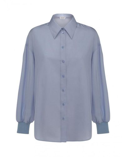 Alexander McQueen Silk Shirt - Blue