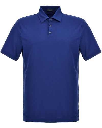 Zanone Ice Cotton Polo Shirt - Blue