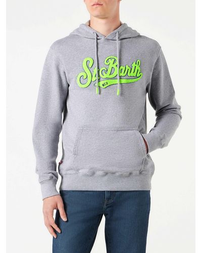 Mc2 Saint Barth Cotton Hooded Sweatshirt - Gray