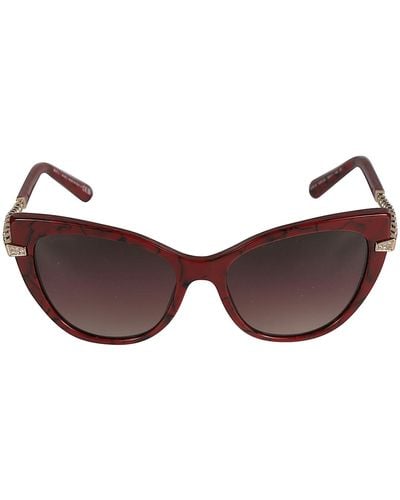 BVLGARI Crystal Embellished Cat-eye Sunglasses - Brown