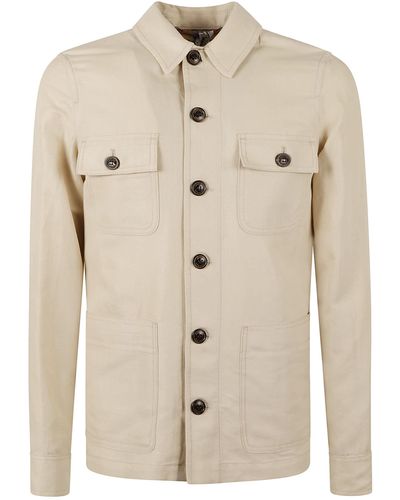 Jacob Cohen Cargo Buttoned Jacket - Natural