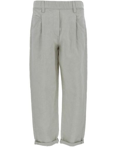 Brunello Cucinelli Pleated Pants - Gray