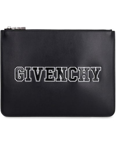 Givenchy Leather Flat Pouch - Black