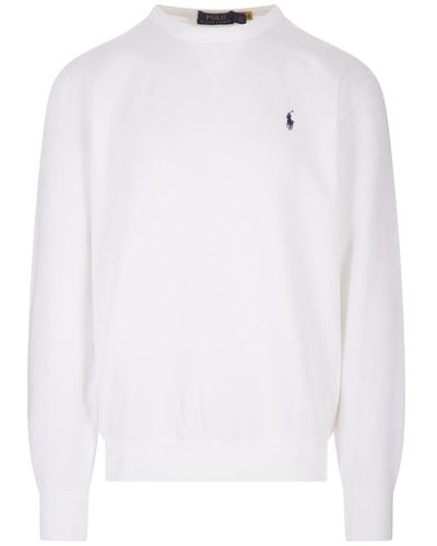 Polo Ralph Lauren Crew Neck Sweatshirt With Pony - White