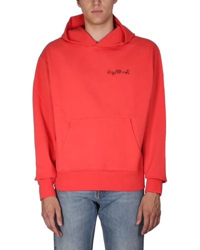 sunflower Sweatshirt With Logo Embroidery - Red