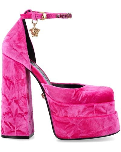 Versace Medusa Aevitas Platform Court Shoes - Pink