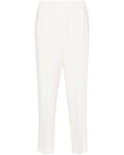 Peserico Ivory Tapered Trousers - White