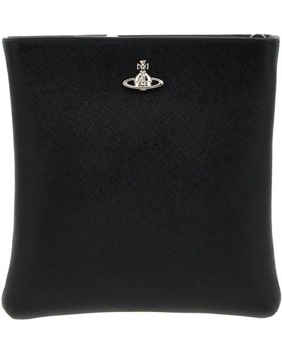 Vivienne Westwood Squire New Square Crossbody Bags - Black